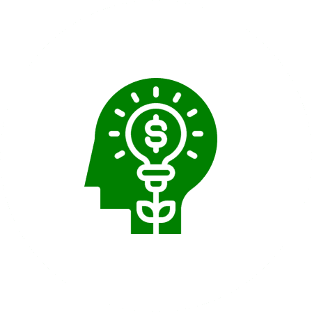 Financial growth concept icon