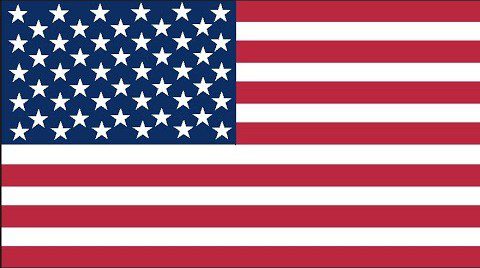 USA flag with blue field